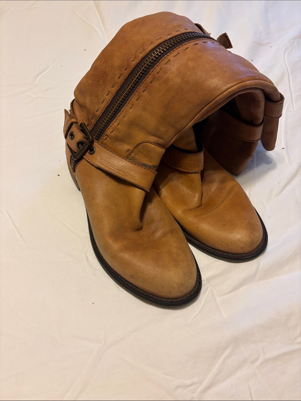 Men's Tan Leather Ankle Boots - Classic Casual Style